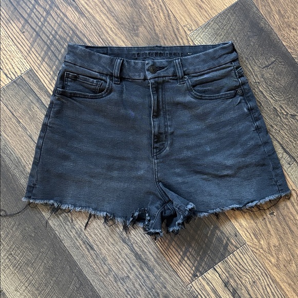 American Eagle Outfitters Pants - American Eagle Outfitters Charcoal Black Stretch Denim Jean Shorts Women’s Sz 6